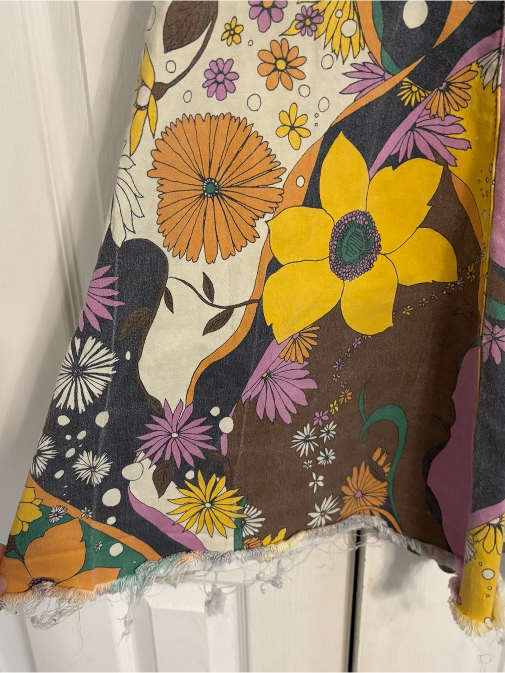 Free People RARE Flare Jeans Psychedelic Combo - Picture 5 of 6